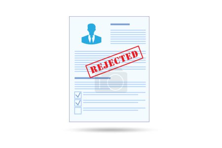 Photo for CV application rejection notice in the employment concept - Royalty Free Image
