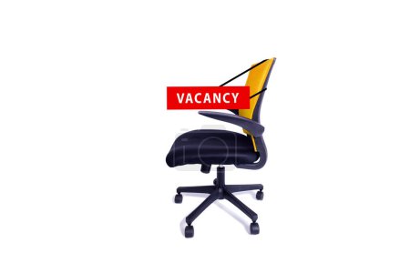 Foto de Concepto de contratación con la silla de oficina - Imagen libre de derechos