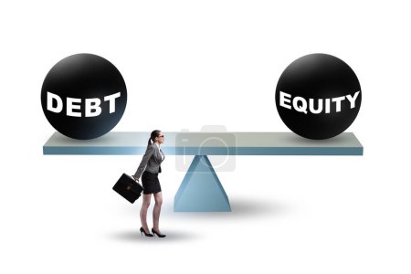 Photo for Debt or equity concept as the financing options - Royalty Free Image