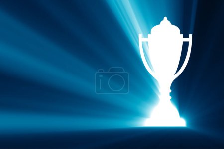 Photo for Concept of award with the backlighted cup - Royalty Free Image