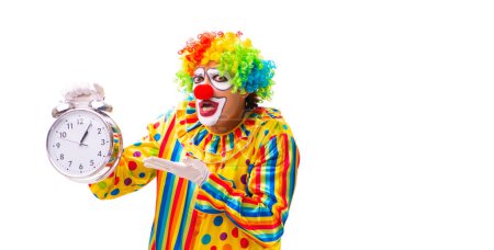 Téléchargez les photos : Le clown mâle isolé sur blanc - en image libre de droit