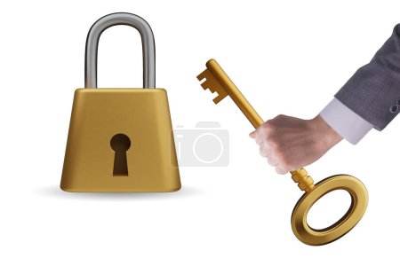 Photo for Businessman in the key to success concept - Royalty Free Image