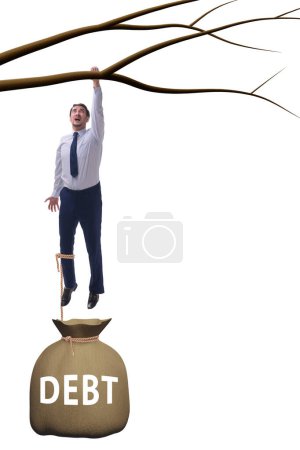 Téléchargez les photos : Homme d'affaires pendu sur la branche de l'arbre - en image libre de droit
