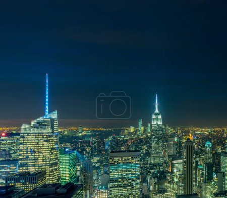 Photo for The night view of new york manhattan during sunset - Royalty Free Image