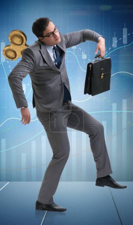 Photo for The businessman with key in hardworking concept - Royalty Free Image