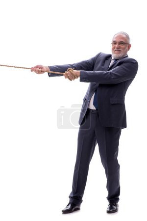 Foto de Antiguo jefe con cuerda aislada en blanco - Imagen libre de derechos