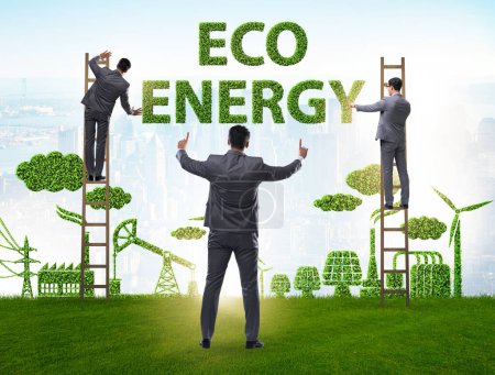 Téléchargez les photos : Le concept vert et écologique avec l'homme d'affaires - en image libre de droit