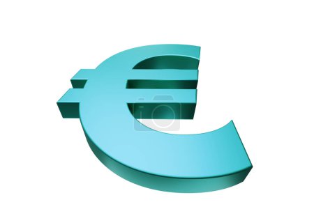 Photo for Concept with the european currency symbol - 3d rendering - Royalty Free Image