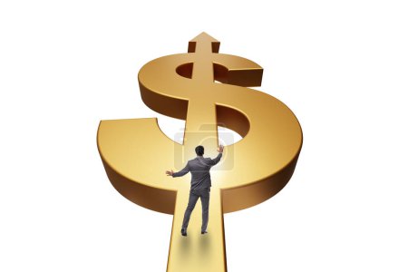Photo for Businessman with the symbol of american dollar - Royalty Free Image