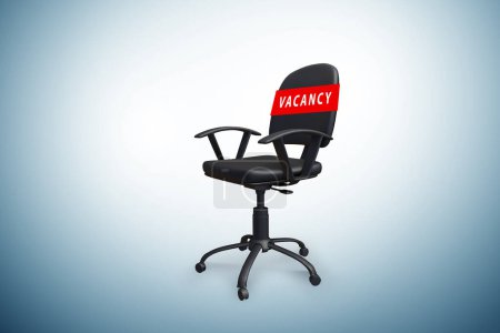 Foto de Concepto de contratación con la silla de oficina - Imagen libre de derechos