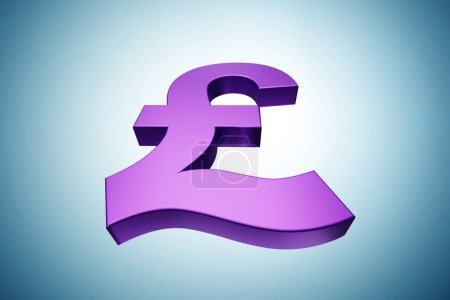 Photo for Concept with the british pound symbol - 3d rendering - Royalty Free Image