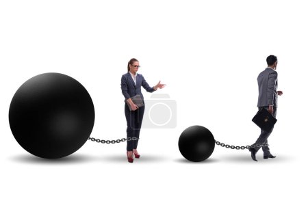 Photo for Concept of the inequality between women and men - Royalty Free Image