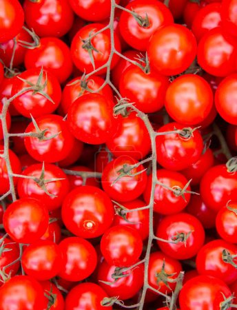 Photo for The tomatoes at the market display stall - Royalty Free Image