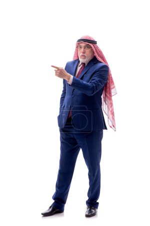 Foto de Hombre de negocios árabe envejecido aislado en blanco - Imagen libre de derechos