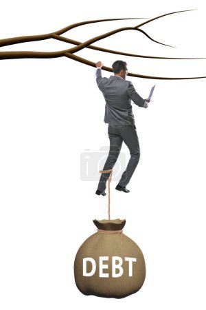 Téléchargez les photos : Homme d'affaires pendu sur la branche de l'arbre - en image libre de droit
