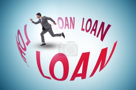 Photo for Debt and loan concept with the businessman - Royalty Free Image