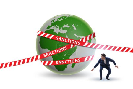 Photo for Concept of the global political and economic sanctions - Royalty Free Image