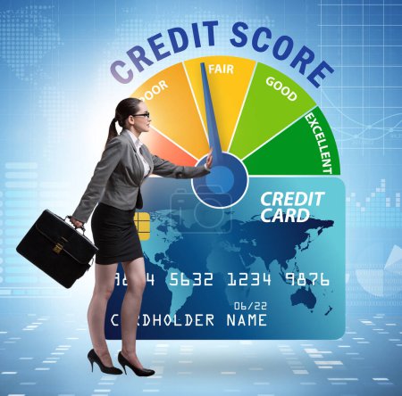 Photo for The businesswoman trying to improve credit score - Royalty Free Image