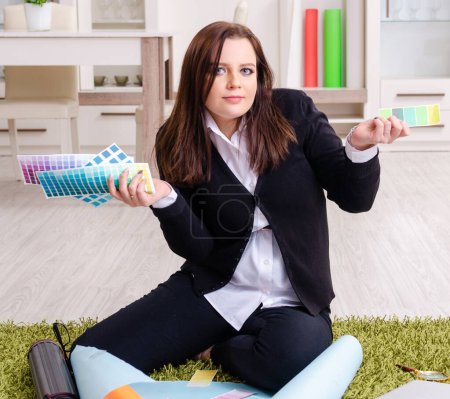 Photo for The female designer working in the office - Royalty Free Image