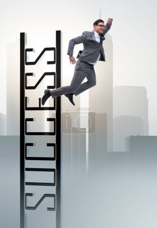 Photo for The businessman slipping from the top of ladder - Royalty Free Image