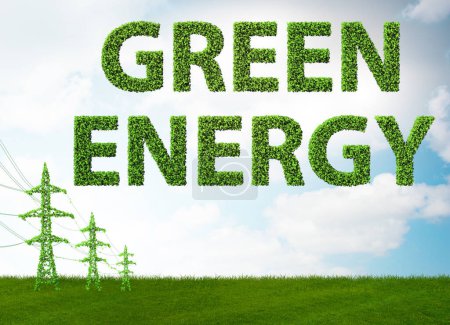 Téléchargez les photos : Concept d'énergie verte et écologique - rendu 3d - en image libre de droit