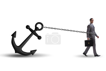 Photo for Businessman with anchor in the business concept - Royalty Free Image