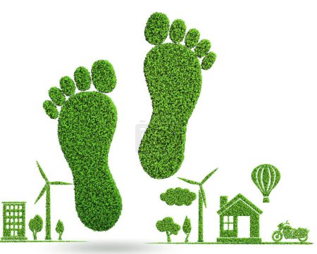 Photo for The carbon footprint concept - 3d rendering - Royalty Free Image