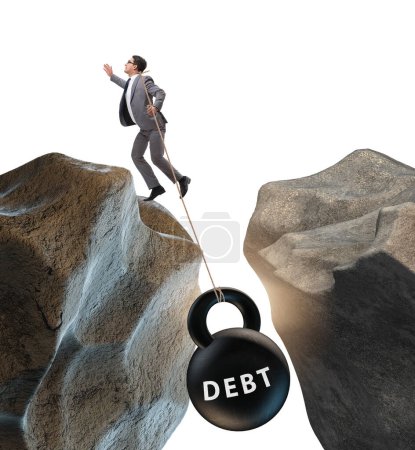 Photo for The concept of debt and load with businessman - Royalty Free Image