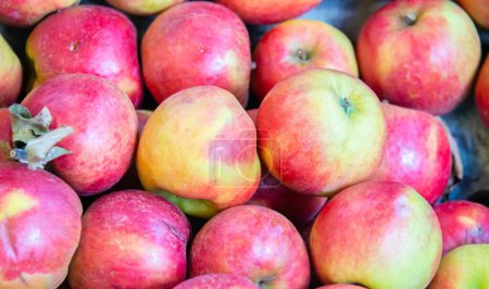 Photo for The apples at the market display stall - Royalty Free Image