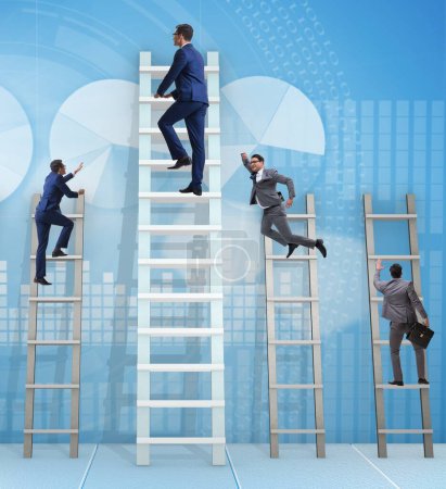 Photo for The career progression concept with various ladders - Royalty Free Image