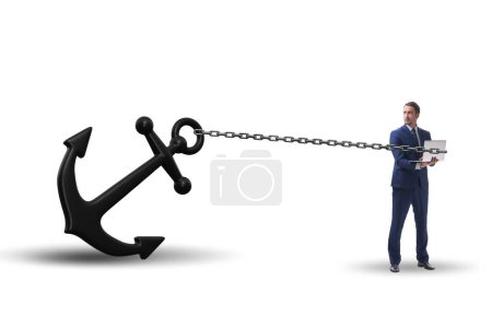 Photo for Businessman with anchor in the business concept - Royalty Free Image