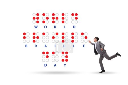 Photo for Concept of the world braille day - Royalty Free Image