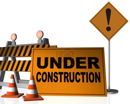 Photo for The concept of under construction for your webpage - Royalty Free Image
