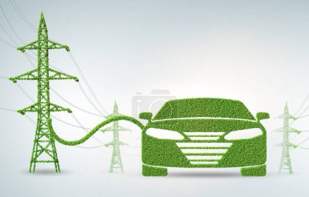 Foto de Concepto de energía limpia verde - 3D renderizado - Imagen libre de derechos