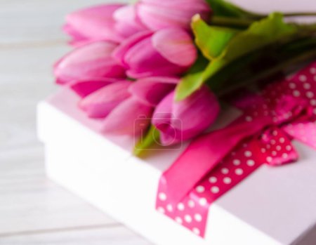Photo for The giftbox arranged on the table in saint valentine holiday concept - Royalty Free Image
