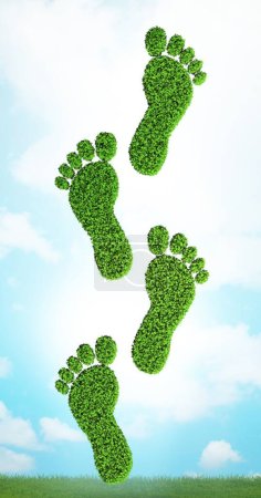 Photo for The carbon footprint concept - 3d rendering - Royalty Free Image