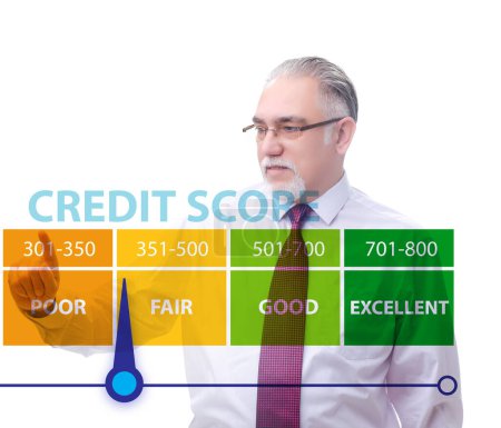 Photo for The businessman in credit score concept - Royalty Free Image
