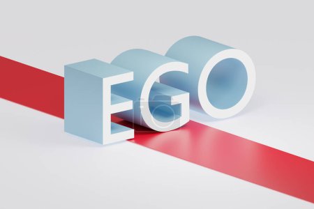 Photo for Ego personality concept with the letters - 3d rendering - Royalty Free Image