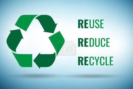 Photo for Recycling logo with the ecology concept - Royalty Free Image