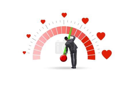 Photo for Love meter concept for the valentines day - Royalty Free Image