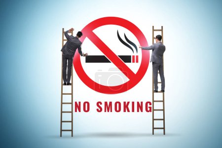 Téléchargez les photos : Concept anti-tabac avec logo anti-tabac - en image libre de droit