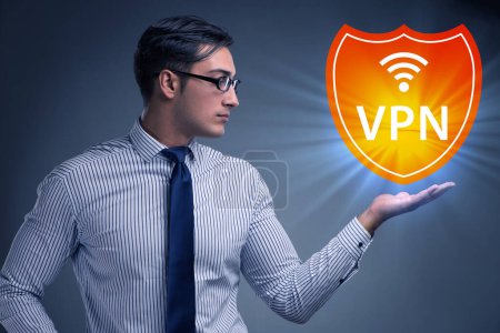 Téléchargez les photos : Réseau privé virtuel Concept de cybersécurité VPN - en image libre de droit