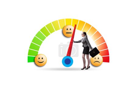 Photo for Satisfaction meter in the customer opinion concept - Royalty Free Image