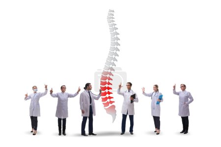 Photo for Medical concept with doctors and the spine - Royalty Free Image
