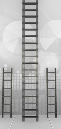 Photo for Different ladders in career progression concept - Royalty Free Image