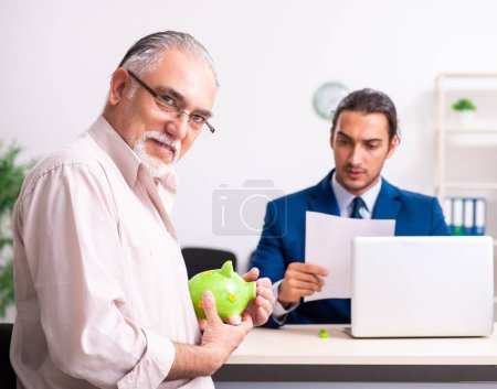 Photo for The financial advisor giving retirement advice to old man - Royalty Free Image