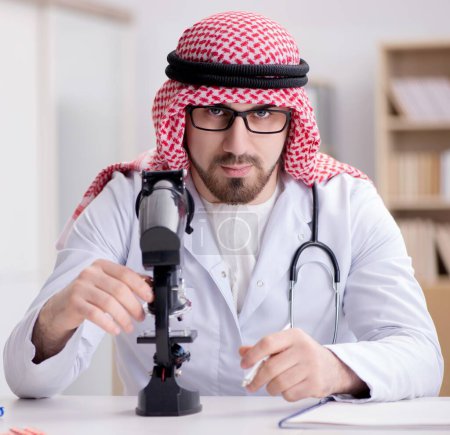 Photo for The arab doctor working in the lab hospital - Royalty Free Image