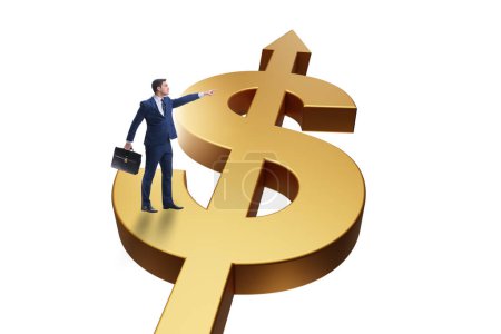 Photo for Businessman with the symbol of american dollar - Royalty Free Image