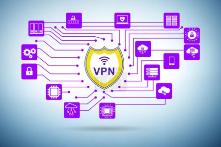 Photo for Virtual private network VPN cybersecurity concept - Royalty Free Image