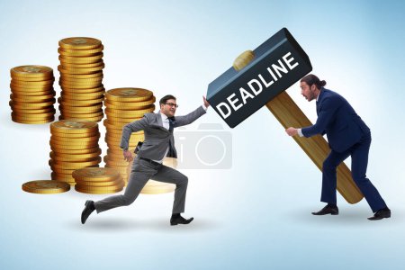 Photo for Business people in the deadline concept - Royalty Free Image